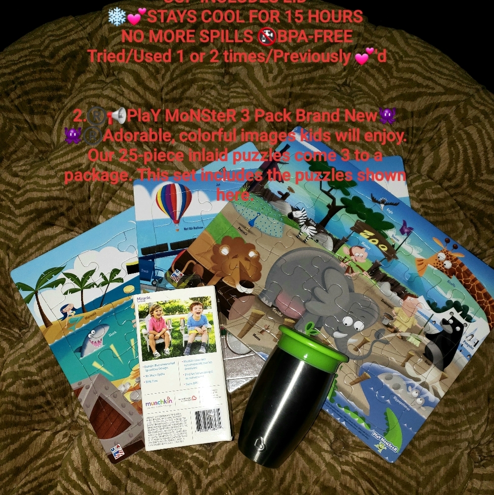 MUNCHKIN360®️MIRACLE CUP&PlaYMoNSteR 3Pack Puzzle